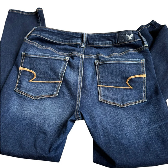 American Eagle Dark Wash Skinny Jeans Size 8 Short - Picture 3 of 7